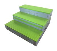 KIBONCY Elevadores de Coro móviles Plegables de 3 Niveles, escalones de Escenario portátiles for Aula de música Escolar, Plataforma de actuación de Coro, Coral Ajustable(E)
