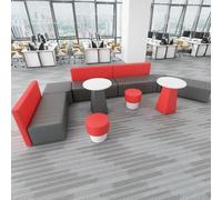 KIBONCY Empresa Moderna Sala de Descanso Área pública Vestíbulo Conjunto de sofás de Oficina de Ocio de Forma única: Asientos modulares cómodos for Espacios de Trabajo colaborativos(A)