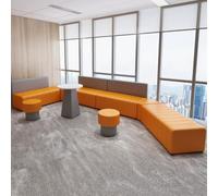 KIBONCY Empresa Moderna Sala de Descanso Área pública Vestíbulo Conjunto de sofás de Oficina de Ocio de Forma única: Asientos modulares cómodos for Espacios de Trabajo colaborativos(B)