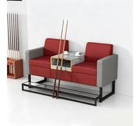 KIBONCY Ergonomic Cushioned Billiard Spectator Sofa, 2-Seater Pool Viewing Chair with Cue Placement Slot for Entertainment Center Game Room(F)