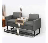 KIBONCY Ergonomic Cushioned Billiard Spectator Sofa, 2-Seater Pool Viewing Chair with Cue Placement Slot for Entertainment Center Game Room(B)
