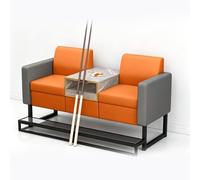 KIBONCY Ergonomic Cushioned Billiard Spectator Sofa, 2-Seater Pool Viewing Chair with Cue Placement Slot for Entertainment Center Game Room(C)