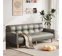 KIBONCY Faux Leather Futon Sofa Bed Living Room Bedroom Convertible Sleeper Couch Mid-Century Modern,for(170cm)