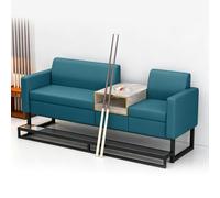 KIBONCY Faux Leather Pool Table Spectator Chair, Sturdy Metal Base Billiard Watching Sofa for Snooker Parlor Club Rest Space(D)