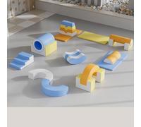 KIBONCY Foam Climbing Blocks for Toddlers, Soft Set Indoor Play Gym for Crawling and Sliding for, Playset(A)