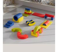 KIBONCY Foam Climbing Blocks for Toddlers, Soft Set Indoor Play Gym for Crawling and Sliding for, Playset(D)