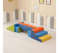KIBONCY Foam Climbing Blocks for Toddlers with Ramp & Stairs for Soft Play Gym Set, Toddler Toys for Crawling & Sliding, Easy to Clean(B)