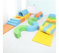 KIBONCY Foam Climbing Blocks with Ramp & Stairs for Toddlers,Baby Gym with Ultra High Density Soft Play Set for Crawling for Infant, Babies & Kids(D)