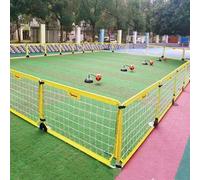 KIBONCY Foldable Soccer Training Fence for Kids, Portable Football Field Barrier with Base Stands, Durable Mesh Enclosure for Toddler Sports(7.5x4.5m)