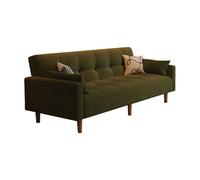 KIBONCY Folding Futon Sofa Couch Mid-Century Modern Tufted Upholstered Loveseat, with Solid Wood Frame,for Bedroom, Living Room(A,170cm)