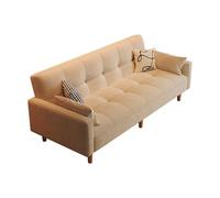 KIBONCY Folding Futon Sofa Couch Mid-Century Modern Tufted Upholstered Loveseat, with Solid Wood Frame,for Bedroom, Living Room(B,200cm)
