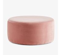 KIBONCY Footstool Fabric Sofa Stool Round Performance Velvet Upholstered Ottoman Pouf, Foot,for Living Room & Bedroom(B,80cm)