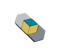 KIBONCY Freely Combinable Rhombus Modular Couch, Multi-Shape Geometric Lounge Sofa Set Wear Resistant Fabric Seating Blocks for Business Waiting Area(D)