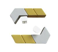 KIBONCY Freely Combinable Rhombus Modular Couch, Multi-Shape Geometric Lounge Sofa Set Wear Resistant Fabric Seating Blocks for Business Waiting Area(A)