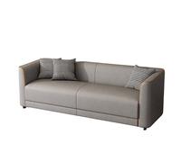 KIBONCY Full All Around Front and Back Leather Sofa Faux Small Loveseat,Cushion Couch for Bedroom Living Room or Office(C,170cm)