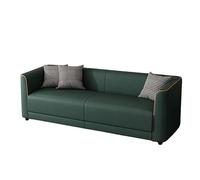 KIBONCY Full All Around Front and Back Leather Sofa Faux Small Loveseat,Cushion Couch for Bedroom Living Room or Office(B,130cm)