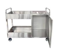 KIBONCY Gabinete de basura for cocina al aire libre, combinación de estantes de almacenamiento de acero inoxidable, almacenamiento limpio y ordenado,for cocina,restaurante,hotel,cafetería