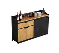 KIBONCY Gabinete de Buffet Industrial con estantes, aparador de Almacenamiento de Metal rústico for Comedor, Cocina, estación de cafetería(B,100 * 40 * 90cm)