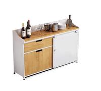 KIBONCY Gabinete de Buffet Industrial con estantes, aparador de Almacenamiento de Metal rústico for Comedor, Cocina, estación de cafetería(A,120 * 40 * 90cm)