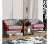 KIBONCY Game Room Billiard Chair, Heavy-Duty Pool with Integrated Side Table for Drinks & Accessories,Billiards(2)