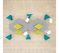 KIBONCY Grupo de Sofás Triangulares de Algodón y Lino for Instituciones de Formación, Escuelas y Pasillos de Recepción y Descanso de Empresas, Perfecto for Oficina y Condiciones Relajación(D)