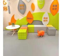 KIBONCY Grupo Modular de sofás y taburetes Blandos for centros de Ventas inmobiliarias, áreas de recepción de Bancos, Lugares de Ocio de Empresas y vestíbulos de oficinas(C)