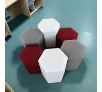 KIBONCY Hexagon Modular Stool Set, Change Shoe Stool, for Playroom, Classroom & Office Collaborative Space (A,35X35X35cm)