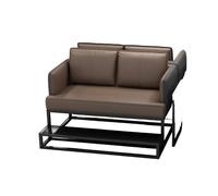 KIBONCY High-End Pool Hall Viewing Sofa, Thickened Faux Leather Leisure Chair Set with Side Table for Billiards Club & Competition Area(H)