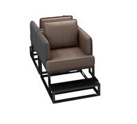 KIBONCY High-End Pool Hall Viewing Sofa, Thickened Faux Leather Leisure Chair Set with Side Table for Billiards Club & Competition Area(G)