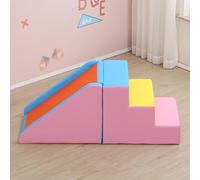 KIBONCY Indoor Baby Foam Climbing Blocks Soft Play Set with PU Leather Toys for Toddlers, for Crawling for Infant, Babies & Kids(C)