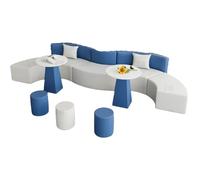 KIBONCY Instalaciones de capacitación del Instituto Juegos de sofás, Juegos de sofás y mesas de Centro for reuniones y recepciones en Forma de S con Arco Creativo y de Ocio(E)