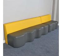 KIBONCY Jardín de Infancia for Padres e Hijos e institución de formación Aula de Baile Sofá con Respaldo en Forma de Onda for el área de Descanso Dentro salón Actividades Museo Ciencias(100x60x72cm)