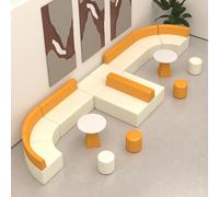 KIBONCY Juego Completo de Muebles for Zona de recepción: sofá seccional for clínica Dental y Mesa de té, for una cómoda Espera del Paciente(A)