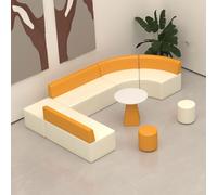 KIBONCY Juego Completo de Muebles for Zona de recepción: sofá seccional for clínica Dental y Mesa de té, for una cómoda Espera del Paciente(B)