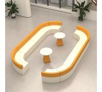 KIBONCY Juego Completo de Muebles for Zona de recepción: sofá seccional for clínica Dental y Mesa de té, for una cómoda Espera del Paciente(E)
