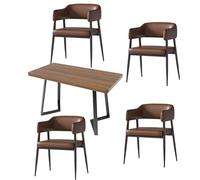 KIBONCY Juego De Asientos For Cabina De Restaurante Comercial: Tablero De Madera Maciza, Esponja De Alta Resistencia, Marco De Hierro Negro For Cafetería, Bar, Bistró, Salón, KTV(24)