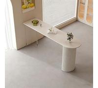 KIBONCY Juego de Mesa Bar acrílica con losa mármol: mesas y sillas Altas Barra Alta Gama for Tienda té Leche, cafetería, despensa, Varios tamaños(White,120cm Bar Table)