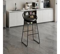 KIBONCY Juego de Mesa Bar acrílica con losa mármol: mesas y sillas Altas Barra Alta Gama for Tienda té Leche, cafetería, despensa, Varios tamaños(Black,Chair B)