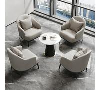 KIBONCY Juego de Mesa Centro y sofá Individual Lujo Alta Gama: 6 Combinaciones for salón Belleza, recepción Hotel, Oficina Ventas, área negociación(Set3)