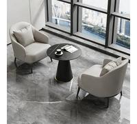 KIBONCY Juego de Mesa Centro y sofá Individual Lujo Alta Gama: 6 Combinaciones for salón Belleza, recepción Hotel, Oficina Ventas, área negociación(Set4)