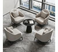 KIBONCY Juego de Mesa Centro y sofá Individual Lujo Alta Gama: 6 Combinaciones for salón Belleza, recepción Hotel, Oficina Ventas, área negociación(Set6)