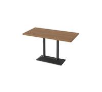 KIBONCY Juego De Mesa De Comedor Comercial De Estilo Industrial, Banco De Madera Tapizado, Mesa Cuadrada, Sillas Laterales Acolchadas For Cafetería, Bistró, Tienda De Postres, Restaurante Y Salón(I)