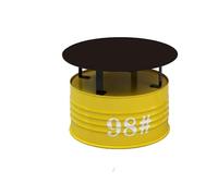 KIBONCY Juego de Mesa de sofá Retro con Tambor de Aceite, Taburete de Barril Acolchado de PU Resistente al Desgaste con Mesa de Centro de Almacenamiento for barbería, Club de Billar y salón