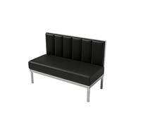 KIBONCY Juego De Mesa Y Banco De Café Industrial Moderno, Sofá De Cabina Larga De Acero Inoxidable For Tienda De Té con Leche, Asientos Elegantes For Restaurante, Muebles De Salón(A)