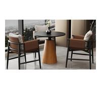 KIBONCY Juego De Mesa Y Silla De Ocio Minimalista Italiano Moderno For Recepción, Salón, Salón, Sala De Exposición, Diseño Ergonómico, Piel Sintética Fácil De Limpiar(Set2,C)