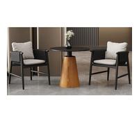 KIBONCY Juego De Mesa Y Silla De Ocio Minimalista Italiano Moderno For Recepción, Salón, Salón, Sala De Exposición, Diseño Ergonómico, Piel Sintética Fácil De Limpiar(Set1,B)