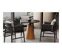 KIBONCY Juego De Mesa Y Silla De Ocio Minimalista Italiano Moderno For Recepción, Salón, Salón, Sala De Exposición, Diseño Ergonómico, Piel Sintética Fácil De Limpiar(Set2,B)