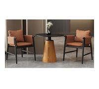 KIBONCY Juego De Mesa Y Silla De Ocio Minimalista Italiano Moderno For Recepción, Salón, Salón, Sala De Exposición, Diseño Ergonómico, Piel Sintética Fácil De Limpiar(Set1,F)