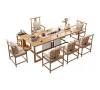 KIBONCY Juego De Mesa Y Silla De Té De Estilo Zen De Madera Maciza De Estilo Chino, Nueva Mesa for Hacer Té De Kung Fu, Mesa for Hacer Té Simple for Áreas De Oficina Y Recepción(240CM Set A)