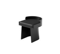 KIBONCY Juego De Mesa Y Sillas De Barra De Acero Inoxidable Industrial Moderno, Banco Largo, Cojín De Cuero De PU, Cafetería, Pub, Salón, Asientos De Metal, Área De Descanso, Muebles Comerciales(B)